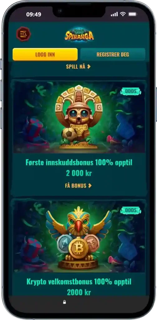 Innskuddsbonus i Spinanga Casino dobler ofte ditt første innskudd og gir deg mer å spille for rett fra starten